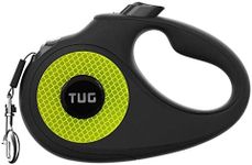 TUG 360° Tangle-Free Reflective Retractable Dog Leash | 16 ft Strong Nylon Tape (Large)