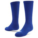 Sof Sole Soccer Over-the-Calf Team Athletic Performance Socks forMen and Youth (2 Pairs), Child 13-Youth 4, Royal Blue