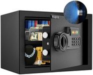 16L Security Safe Cash Box,WASJOYE Cabinet Safe with Double Digital Keypad Safety Key Lock for Home Business Office Hotel Money Document Jewelry Passport (25 * 35 * 25cm)