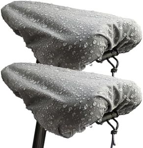 JIAJUNFS Waterproof Bicycle Seat Covers Dustproof Rainproof UV-Resistant and Windproof Easy to Install and Clean Reusable Suitable for Men’s and Women’s Mountain Bike and Narrow Seats(2pcs Gray)