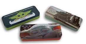 Baby Grogu Metal Tin Pencil Case - Mandalorian the Child Pencil Boxes (Set of 3)