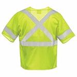 High Visibility Safety Vest, Short Sleeve, Zipper, Type R Class 3, Lime, SM/MED, SAFEGEAR