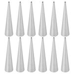 Cabilock Pack of 12 Cream Horn Moulds Stainless Steel Cone Shape Cannoli Shape Tubes Croissant Baking Cake Moulds DIY Baking Moulds