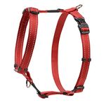 Reflective Adjustable Dog H Harness for Extra Large Dogs; matching collar and leash available, Red