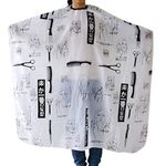 Doberyl Hairdressing Salon Printed Apron Hair Cloth; Haircutting Cape for Men and Women For Personal And Professional Use, Barber Hair Cut Sheet (Color may vary)