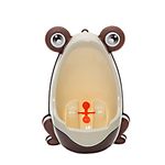 HMILYDYK Frog Boys Toilet Training Potty Urinal Children Toddler Pee Trainer Bathroom For Kids with Funny Aiming Target(Coffee)