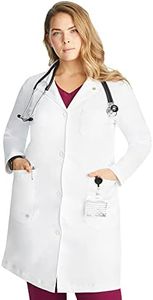Healing Hands White Lab Coat 6 Pocket Full Length Womens 5161 Faye Lab Coat The White Coat Minimalist Collection White 3XL