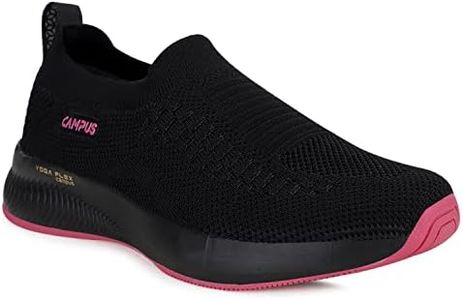 Campus Women's Annie Walking Shoes BLK/Rani - 8UK/India
