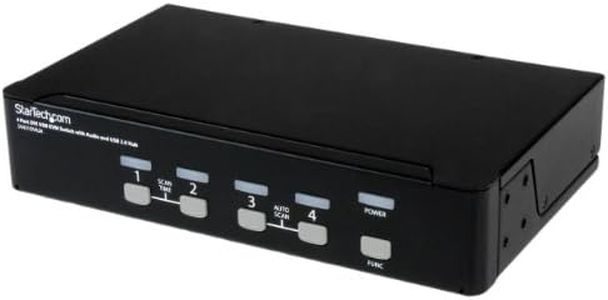 StarTech.com 4 Port DVI USB KVM Switch with Audio and USB 2.0 Hub (SV431DVIUA)