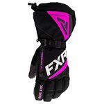 FXR Fusion Womens Snow Gloves Black/Elec Pink LG