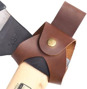 Leather Axe Holster, Leather Axe Belt Loop, Leather Hammer Holder, Vintage Shoulder Leather Open Case for Middle-Sized Axes, Leather Axe Belt Loop Small Hammer Hatchet Carrier Holster, Handmade