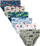 Family Feeling 6 Packs Big Boys' Cotton Cars Trucks Print Brief Underwear Size 10