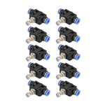 10 pcs Air Flow Control Valve, 6mm Pneumatic Push to Connect Air Flow Control Valve