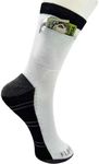 Flippysox Zipper Sock Wallet - Cotton & Polyester Zipper Socks with Pockets - Fits shoe size 6-13 (Striped Black Gray)