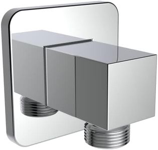 All Aquaiaw Wall Supply Elbows are Without Nipple. Aquaiaw Wall Supply Elbow with Flange, Tapered 1/2 NPT Female Inlet, Solid Brass Wall Union, Square Water Supply Elbow, Polished Chrome, G1/2 Outlet