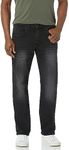 Buffalo David Bitton Men's Straight Six Jeans, Crinkled and Sanded Black, 31W x 30L