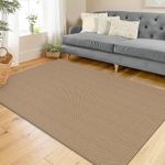 KOZYFLY Boho Rugs 4x6 ft Washable Area Rugs for Bedroom Natural Rubber Backed Living Room Rugs Braided Cotton Floor Carpet for Dining Room Kitchen Living Room Bedroom