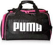 PUMA Women's Evercat Candidate Duffel Bag Sports, Black/Vibrant Pink, One Size