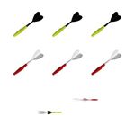 Leeray 6 Pcs Dart Replacement for Bristle Axe Target Board Safe Plastic Soft Tip Darts for Kids & Adults, Sports and Outdoors Accessories - Compatible with Most of The Bristle Dart Boards