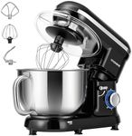VIVOHOME Stand Mixer, 660W 10 Speed 6 Quart Tilt-Head Kitchen Electric Food Mixer with Beater, Dough Hook, Wire Whip and Egg Separator, Black