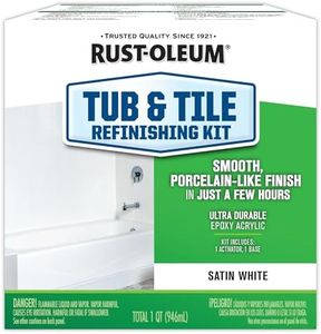 Rust-Oleum 385279 Tub And Tile Refinishing 2-Part Kit, Satin White, 32 Fl Oz (Pack of 1)