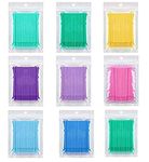 Mascara Wands,Spoolie Brush,Lash Brush,Gewaha 900 Pcs Disposable Mini Brush Applicator Eyelash Stick,Disposable Cotton Swab,Eyebrow Tattoo,Eyelash Grafting And Eyelash Removal Cotton Swab,8 Colors In Total,100 Per Color And 100 Free (Random Color)900 Kinds In Total