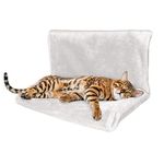 ZYBUX - Cat And Dog Radiator Bed - Warm And Cosy Pet Radiator Bed With A Strong Durable Metal Frame And Comfortable Faux Fur Cover - Ideal For Cats And Even Small Dogs Or Puppies (Ivory)