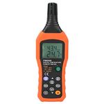 Handheld Temperature Humidity Meter, MS6508 Digital Temperature and Humidity Meter with Dew Point and Wet Bulb Temperature Hygrometer 99 Record Storage Capacity