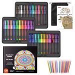 Shuttle Art Gel Pens, 120 Pack Gel Pen Set Packed in Box, 60 Colours with 60 Refills for Adults Colouring Books,Glitter Neon Pastel Metallic Pens,Gel pens for Colouring Drawing Writing Journaling