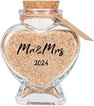 TUNGURIS Mr&Mrs 2023 Sand Keepsake Jar, Bridal Shower Gift, Wedding Gift, Engagement Gift, Honeymoon Gift, Travel Gift for Couples, Newlywed, Fiance(Gift Box Includes) - 40ml Glass