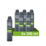 Dove Men+Care Fresh Antiperspirant Aerosol deodorant for men with ¼ moisturising cream for 48h sweat and odour protection 6x 200 ml