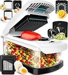 Fullstar Vegetable Chopper Dicer Mandoline Slicer - Food Chopper Vegetable Spiralizer Vegetable Slicer - Onion Chopper Salad Chopper Veggie Chopper Vegetable Cutter Food Slicer 11 Blades