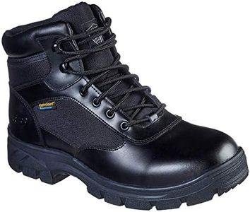 Skechers Men's Wascana Benen Industrial Boot, Black Leather W Textile, 12 US