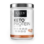K-GEN™ Keto Collagen Protein Powder Advanced Salted Caramel Powder with Multi Collagen Blend, Coconut MCT, Vitamin C + B6 Stevia | UK Made for Keto, Paleo & Primal | Free-from: Sugar & Gluten