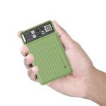 Portronics Luxcell Mini 10K Advanced 10000 mAh Smallest Power Bank with 22.5W Max Output, LED Indicator, Mach USB-A Output, Type C PD Output, Type C Input, Wake Up Button(Green)