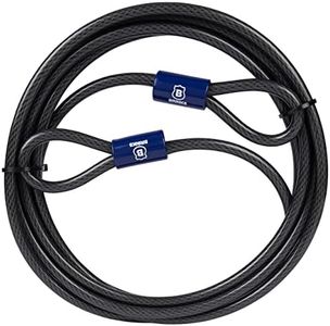 BRINKS - 15 ft x 3/8" Flexible Steel Loop Cable - Heavy Duty Vinyl Wrap for Corrosion Protection