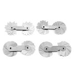 4Pcs Stainless Steel Radius Gauge Fillet Gauge Measuring Tool R0.3-1.5/ R1-6.5/ R7-14.5/R15-25