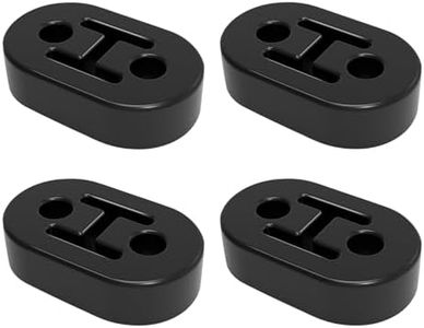 Exhaust Rubber Hanger, rubber muffler hangers. Rubber Insulator Bushing Mount, rubber exhaust mounts with 2 Holes 0.47 Inch, Universal Fit (4PCS Black)
