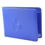 VANHVIS Disabled Badge and Timer Holder, PU Leather Blue Badge Wallet Protector Disabled Parking Permit Cover Hologram-Safe(Blue Holder)