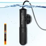 Orlushy 25W Small Submersible Aquarium Heater, Constant Temperature Betta Fish Tank Heater of 78ââ€žâ€°for 1-6 Gallons Freshwater & Saltwater Tanks