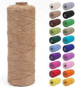 JeogYong 1mm Jute Twine String 656 Feet Natural Thick Garden Twine for Crafts, Twine Heavy Duty Outdoor, Hemp Twine for Gardening, Crafts, Gift Wrapping, Plants, Packing Materials (Brown)