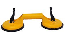 Jon Bhandari Tools Double Suction Cup Glass Lifter – Heavy-Duty 2-Head Vacuum Puller with Handle for Lifting Glass, Tiles, Marble, Sheet Metal & Smooth Surfaces