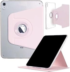 iPad Mini-6th (8.3 inch) 2021 Case, DMaos Magnetic Detachable Smart Cover, 360° Rotation Foldable Stand - Pink