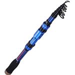 Sougayilang Telescopic 24 Ton Carbon Fiber,CNC Machined Reel Seat,Comfortable EVA Handle, Travel Fishing Rod for Bass Trout Fishing (1pcs, 1.8m/5.9ft)