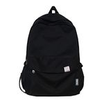 TIAASTAP Aesthetic Backpack School Bags for Teenage Girls Backpacks for School for Girls Women Backpacks for School College Backpack Back to School (Black)