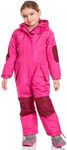 Wippette Baby Girls’ Snowsuit – Waterproof Insulated Fleece Lined Pram Snowmobile Ski Suit Coveralls (18M-6X), Size 3T, Pink