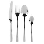 Russell Hobbs COMBO-2151 Vienna 48 Piece Cutlery Set - Stainless Steel Silverware, Service for 12, Tableware with Forks, Knives, Tablespoons and Teaspoons, Dishwasher Safe Flatware, Mirror Polished