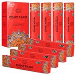 raajsee 15 GMS x 12 Pack Dragon Blood Incense Sticks,100% Pure Organic Natural Hand Rolled Free from Chemicals - Perfect for Aromatherapy, Cleansing,Meditation and Church (Dragon Blood)