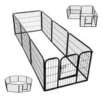 TMZ®Extra Large Heavy Duty 8 Piece Puppy Dog Run Enclosure Pen Playpen 80X100cm XL