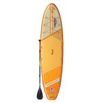 THURSO SURF Inflatable Stand Up Paddle Board All-around SUP Waterwalker 126 10'6×31''×6'' Deluxe Package | Carbon Shaft Paddle | Roller Backpack | Rechargeable Electric Pump | Coiled Leash (Tangerine)